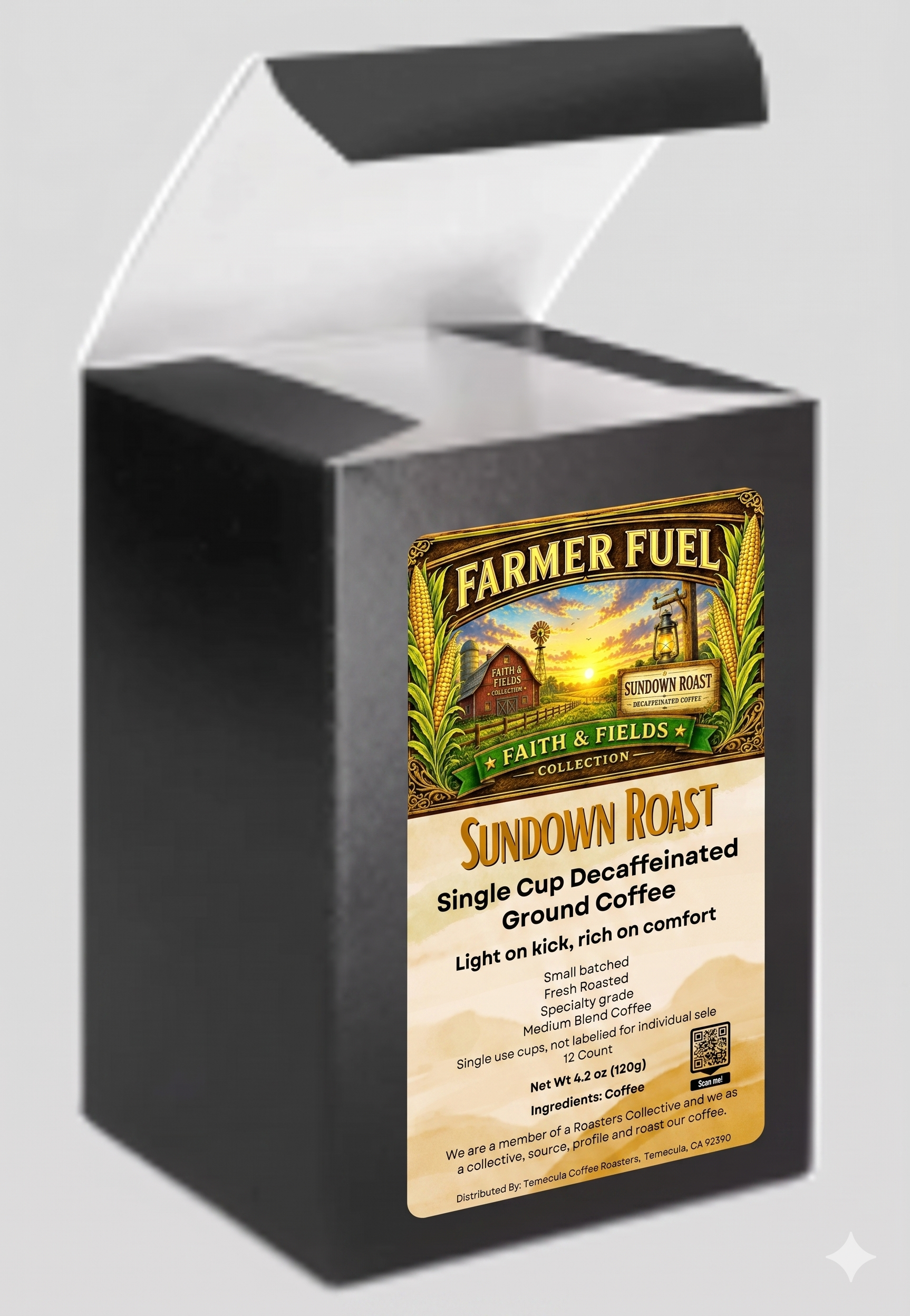 SUNDOWN ROAST Single Cup Decaffeinated Ground Coffee